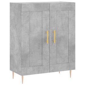 vidaXL Buffet gris béton 69 5x34x90 cm bois d'ingénierie