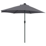 vidaXL Parasol de jardin Anthracite 294 x 150 x 224 cm tissu