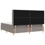 vidaXL Lit à ressorts avec matelas Taupe 200 x 200 cm tissu