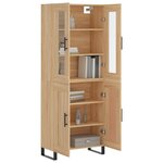 vidaXL Buffet haut Chêne sonoma 69 5x34x180 cm Bois d'ingénierie