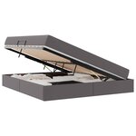 vidaXL Lit avec rangement et matelas avec stockage 2 pc Gris Cuir