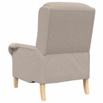 vidaXL fauteuil Gris clair 76 x 94 x 102 cm tissu