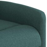 vidaXL Fauteuil de massage inclinable Vert foncé Tissu