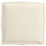 vidaXL Coussins 2 Pièces crème 40x40x8 cm en tissu Oxford pour sièges.
