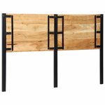 vidaXL Tête de lit 160 cm bois massif d'acacia et fer