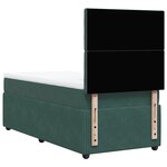 vidaXL Sommier à lattes de lit avec matelas Vert foncé 100x200 cm