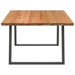 vidaXL Table à manger marron clair bois de chêne massif rectangulaire