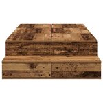 vidaXL Cadre de lit avec rangement Bois Ancien 75 cm Bois d'ingénierie