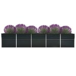 vidaXL Lit surélevé de jardin Acier galvanisé 400x80x77 cm Anthracite