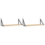vidaXL Étagères murales 2 pièces Chêne Sonoma 80x25x25 5 cm Bois d'ingénierie