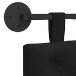 vidaXL Tête de lit suspendue Avec lumière LED Noir Tissu