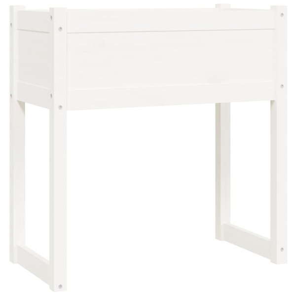 vidaXL Jardinière Blanc 78x40x81 cm Bois massif de pin