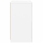 vidaXL Armoires latérales éclairage LED 2 Pièces blanc bois d'ingénierie