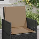 vidaXL Coussins de siège et de dos 2 Pièces Taupe 47 x 45 x 2 cm