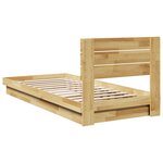 vidaXL Cadre de lit avec tête de lit sans matelas 100x200 cm