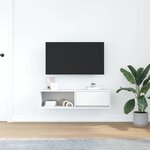 vidaXL Meuble TV blanc 100x31x25 5 cm bois d'ingénierie