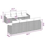 vidaXL Ensemble de canapé de jardin avec coussin 9 Pièces Gris et marine