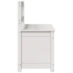 vidaXL Banc Blanc 110x41x76 5 cm Bois de pin massif