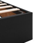 vidaXL Cadre de lit avec matelas Noir 160 x 200 cm Faux cuir