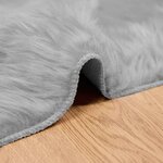 vidaXL Tapis en fausse Tafalla Gris 160 x 160 cm Polyester