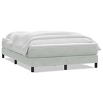 vidaXL Sommier à lattes de lit et matelas gris clair 140x210cm velours