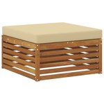 vidaXL Ensemble de canapés d'extérieur 8 pc Naturel et Beige