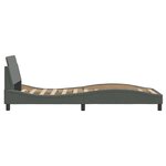 vidaXL Cadre de lit Dover gris foncé 90x190 cm tissu