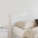 vidaXL Tête de lit Blanc Brillant 120 cm Bois d'ingénierie