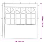 vidaXL Mur de tente de fête 2 pièces 200 x 195 cm Bleu PE et acier