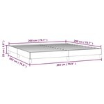 vidaXL Cadre de lit Marron foncé 200x200 cm Tissu