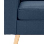 vidaXL Fauteuil bleu tissu