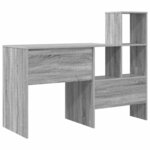 vidaXL Bureau Sonoma gris 131 5 x 50 x 106 5 cm Bois d'ingénierie
