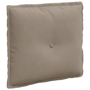 vidaXL Coussin de Dos Taupe 50 x 45 cm Tissu en microfibre