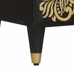 vidaXL Haut Armoire Noir 60 x 33 x 100 cm Bois de mangue massif