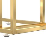 vidaXL Table d'appoint ordinateur Marbre noir 50x35x65 cm Verre trempé