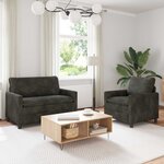 vidaXL Ensemble de Canapés 2 Pièces Anthracite Polyester