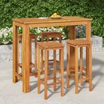 vidaXL Ensemble de bar de jardin 5 Pièces bois d'acacia solide
