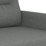vidaXL Ensemble de canapés 3 Pièces avec coussins Gris foncé Tissu