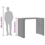 vidaXL Ensemble de bar de jardin 5 Pièces avec coussins noir poly rotin