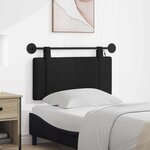 vidaXL Tête de lit suspendue Noir Tissu