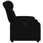 vidaXL Fauteuil inclinable en tissu noir