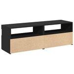 vidaXL Meubles TV avec lumières LED 2 Pièces Noir 60x35x40 cm