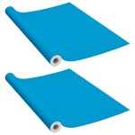 vidaXL Films autoadhésifs pour meubles 2 Pièces Azuré 500x90 cm PVC