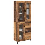 vidaXL Haut Armoire Bois Ancien 69 5 x 34 x 180 cm Bois d'ingénierie