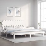 vidaXL Cadre de lit sans matelas blanc 200x200 cm bois massif de pin