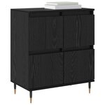 vidaXL Armoire de rangement 3 Pièces Chêne noir 60 x 35 x 70 cm