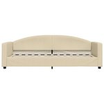 vidaXL Lit de jour avec lit gigogne crème 80x200 cm tissu