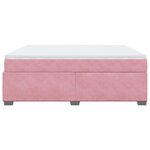 vidaXL Sommier à lattes de lit avec matelas Rose 180x200 cm Velours