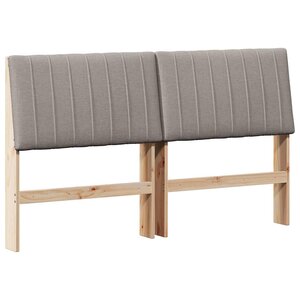 vidaXL Tête de lit capitonnée Taupe 150 cm Pin massif