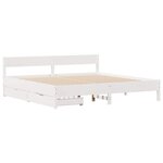 vidaXL Cadre de lit sans matelas blanc 180x200 cm bois massif de pin